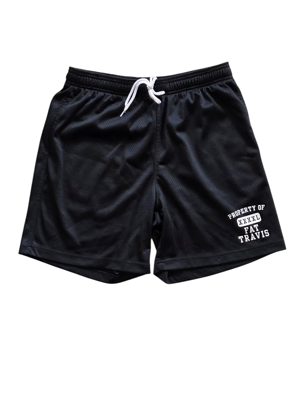 Dave Chappelle Medium Black Mesh Property Of Fat Travis Athletic Shorts NWOT